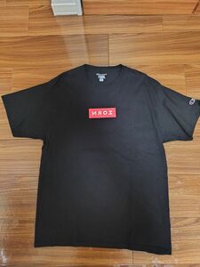 ZORN × Champion BOX LOGO TEE サイズL Tシャツ 黒