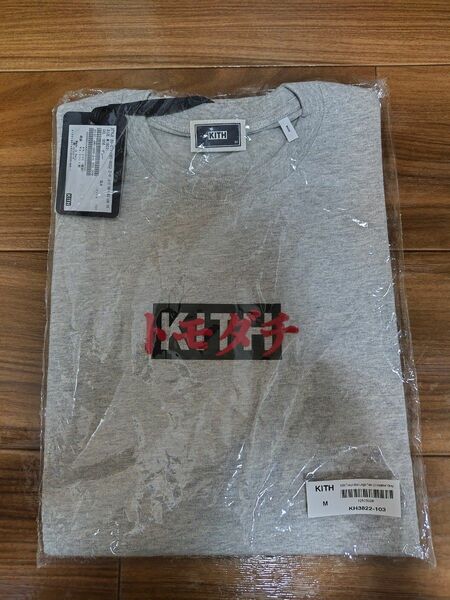 KITH TOKYO box logo tee Lt heather grey Mサイズ 開店記念　限定　Tシャツ 灰色