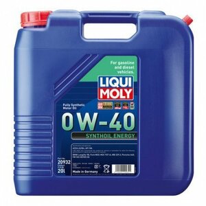 LIQUI MOLY リキモリ シンゾイル エナジー 0W40 20L 20932 エンジンオイル 0W-40 20L 20リットル Synthoil Energy