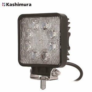 【送料無料】 カシムラ LEDワークライト 角型 8灯 24W 白色 ML-18 高輝度LED8灯タイプ 作業灯 ランプ トラック用品 カー用品 電装 パーツ