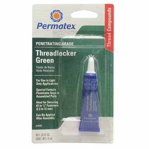 パーマテックス Permatex 後浸透用低粘度スレッドロッカー ( 緑 ) (6ml) 嫌気性ネジゆるみ止め剤 部品組み立て後に PTX29000