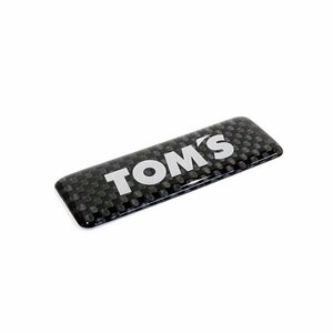 【メール便送料無料】 トムス TOM`S ドライカーボン エンブレム 1個 縦20mm 横62mm 厚さ2mm ロゴ ポッティングステッカー 08233-TSP09