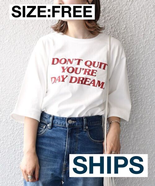 SHIPS ワイドロゴTシャツ シップス