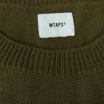 WTAPS ダブルタップス 18AW 182MADT-KNM01 Crew Sweater WOAC クルー セーター カーキ系 2_画像3