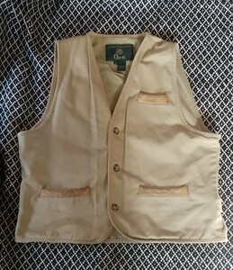 ORVIS オービス　ベスト コットン　100%　ベージュ　内ポケットあり　厚手　