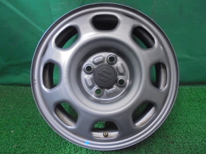 h25* Suzuki original Hustler steel wheel * stamp A8A 15×4.5J approximately +45 4H PCD100 used iron wheel 1 pcs 