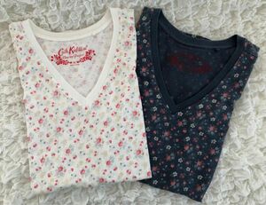 Cath Kidston 花柄VネックTシャツ2枚セット　UT