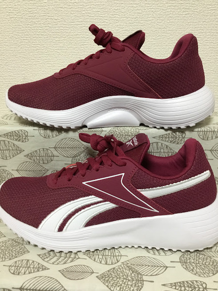 ◆美品 送料込 24.5 リーボック Reebok スニーカー 赤紫 03 0503