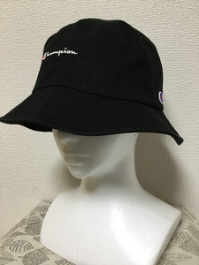 ★美品 送料込★Champion バケットハット 帽子 黒 09 0503