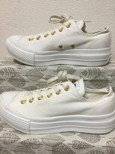 ◆美品 送料込 23.5 コンバース CONVERSE スニーカー 白 03 0515