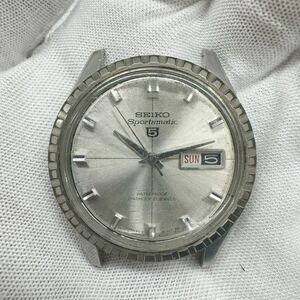 04ys SEIKO セイコー 5 ファイブ Sportsmatic スポーツマチック 6619-7020 自動巻 21石 3針 デイデイト 腕時計 シルバー文字盤