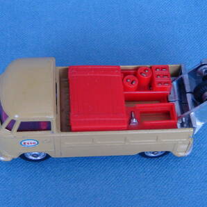 【希少】1960年代古いイギリス・コーギー1/43位VWタイプ2/T1レッカー車/トーイングカー鶯色・美品の画像9