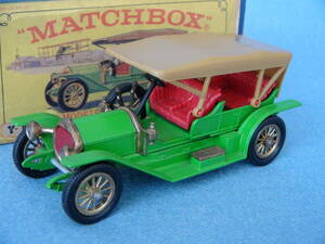  old britain Matchbox *ie Star year 1/43 rank 1912 year type simp Rex canopy . specification * yellow green color * beautiful goods / at that time box attaching Y-9