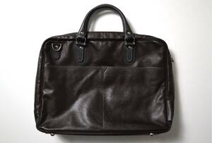  business bag original leather briefcase commuting leather Ace plus style domestic production made in Japan Brown PC Porter TUMI Porter Briefing 