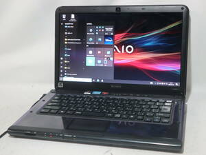 ★ Core i7 クワッドコア カーボンブラック ★ VAIO win10 pro ≪爆速仕様 ≫ メモリ8G/SSD480GB(新品)/WebCam/WiFi/DVD/office2019