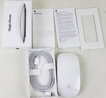 S◇中古品◇充電式ワイヤレスマウス Apple Magic Mouse ホワイト MK2E3J/A アップル マジックマウス 箱・説明書つき_画像2