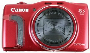 S◇ジャンク品◇コンパクトデジタルカメラ PowerShot SX710HS キャノン/Canon 有効画素2030万画素/光学ズーム30倍 2015年発売 革ケースつき