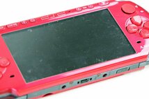 S◇ジャンク品◇ゲーム機 PSP3000 レッド ソニー/SONY ACアダプター・電源コードつき ※アダプター接触不良/バッテリー膨らみ_画像9