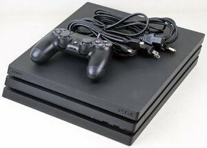 M* secondhand goods * game machine [PlayStation4 Pro CUH-7100B jet black ] SONY/ Sony * box * headset * printed matter lack of / non original USB cable attaching 