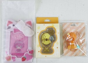 S◇中古品◇アニメグッズ すとぷり/Strawberry Prince 3点セット ケーブルカバー ジェル/カードホルダー さとみ/スマホグッズ るぅと