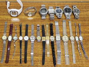 S* утиль * наручные часы 22 пункт совместно комплект SEIKO/G-SHOCK/adidas/CITIZEN/Q&Q/quattro/JUN/CORNAVIN др. * подробности не проверка 