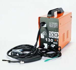  newest! semi-automatic welding machine MIG130 single phase 200V specification orange! easy . iron * stain . welding! long torch cave specification!