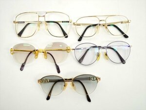 KM568* together!!* brand glasses / glasses frame 5 point set dunhill* Cartier * Gucci * Burberry * Yves Saint-Laurent 