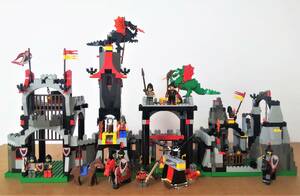レゴ LEGO 6097 コウモリ男爵の城 Night Lord's Castle　6087 魔女ヒルダの城 Witch's Magic Manor ミニフィグ ドラゴン 盾 旗