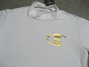 新品【チャンピオン】長袖インナーシャツ C24H702 白/Mサイズ Champion コンプレッションシャツ モックネック ハイネック