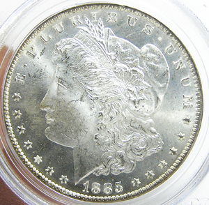 アメリカ（USA）、1$銀貨、1880-o、MS65/PCGS、 スラブ入り、グレーディングの基準に是非