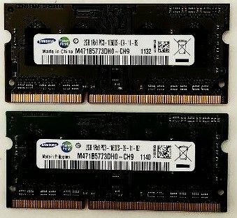 SAMSUNG ノート用メモリ PC3-10600S 2GB×2枚 計4GB