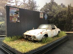  Showa Retro . scenery 1/32 Toyota S800yota bee old car original work geo llama final product case attaching 