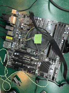②【ジャンク品】H77 Pro4-M / i7-3770K / 8GB /マザーボード、CPU、CPUファン、メモリ、電源スイッチ / BIOS起動確認