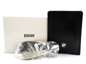 ♪BMW オリジナル シューホーン レザーケース付き 携帯 靴ベラ ノベルティ 小物 車 非売品 長期保管 未使用品♪