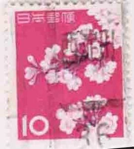 （０３０）日本切手・１０円桜・初年度けし西淀川３６年