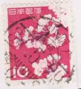 （００３）日本切手・１０円桜・Dラン秋田・ｘ阿仁３９年