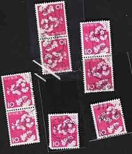 （３８２）日本切手・１０円桜・機械印可読１０種