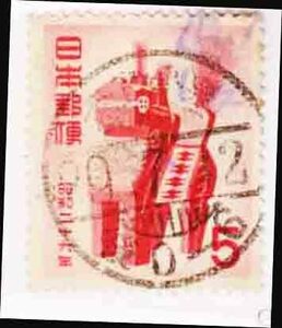 （１３２）日本切手・５円三春駒・奈良・ｘｘｘｘ２９年