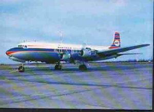 （１０７）日本切手・トピカル航空・MATINNAIR航空カード・オランダ・ダグラスDC-6A
