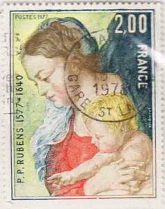 （６０５）外国切手・フランス・美術・１９７７年ルーベンス生誕５００年
