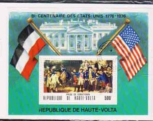 （４８７）外国切手・ホルタボルテ小型シート・ヨークタウン宣言