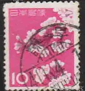 （６２８）日本切手・１０円桜・バー入り諫早４０年