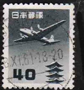 （７４２）日本切手・塔航空４０円済み・６１年ｘｘｘ