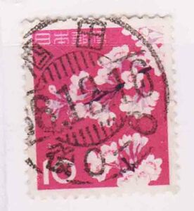 （３１８）日本切手・１０円桜・３６年度満月けし・酒田