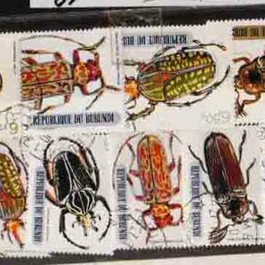 （０３９）外国切手・ブルンジ・昆虫１０種の画像1