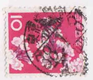 （４１６）日本切手・１０円桜・鉄道郵便・東京ｘｘ間３８年