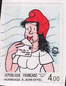 （５６０）外国切手・フランス・美術・１９８３年エフエル画・少女マリアンヌ