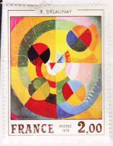 （７１９）外国切手・フランス美術・１９７６年ドロネ画・生きる喜び