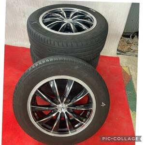 (商品番号680)weds LEONIS17インチ社外ホイール TOYOタイヤ&ホイール4点セット.ホイールサイズ 17x7.0Jオフセット 53 PCD 114.3 ハーブ73 