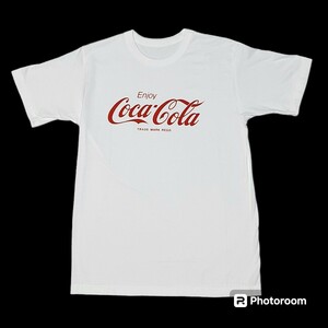 M ほぼデッドストック 日本製 coca cola コカコーラ Tシャツ ホワイト シングルステッチ